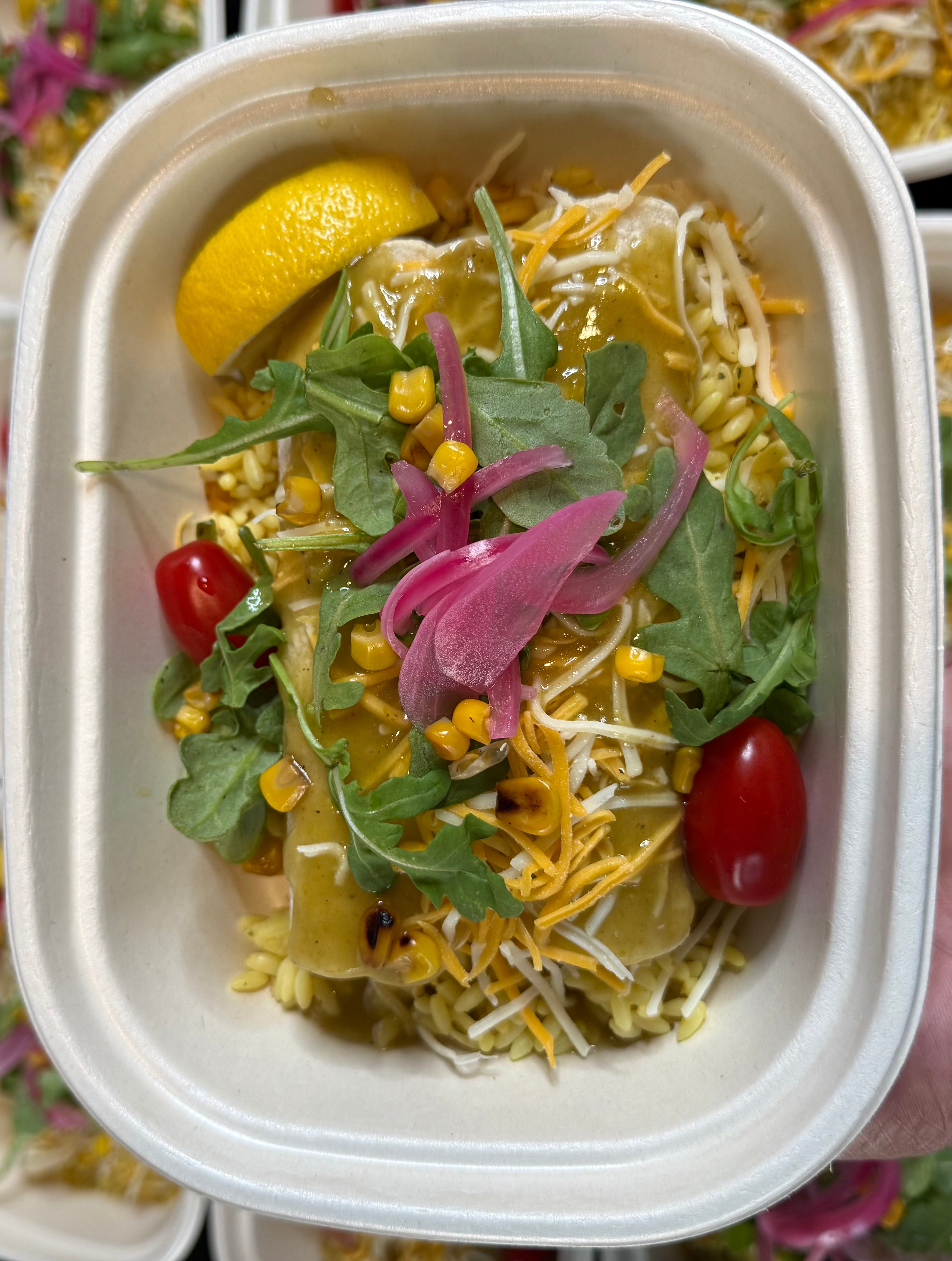 Green Chile Chicken Enchiladas